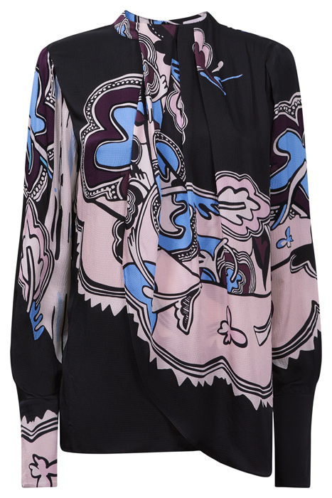 SEVANNA-PRINT BLOUSE BLACK 4