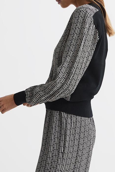 OLIVIA-PRINT CARDIGAN BLACK 7