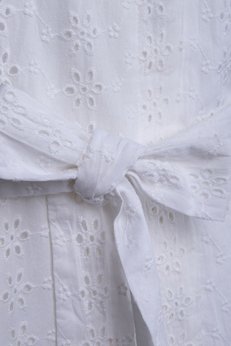 BRODERIE SHIRT DRESS MIDI WHITE 3