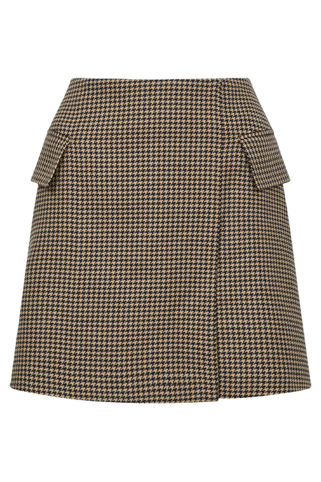 ELLA-CHECK MINI SKIRT BLACK/CAMEL 3