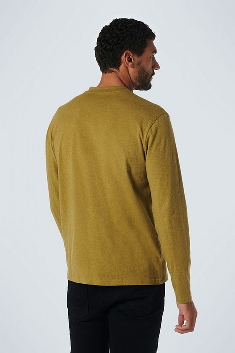 T-SHIRT LONG SLEEVE GRANDDAD MELANGE OLIVE 2