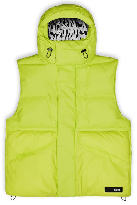 UNISEX SHOW BLOCK PUFFER VEST DIGITAL LIME 5