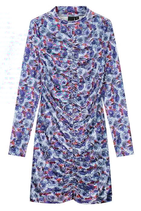 VELVET FLOWER DRESS VIOLET 2