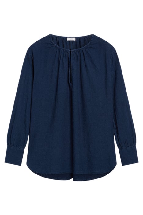 GATHERED TOP SHIRTS & BLOUSES DARK BLUE 4