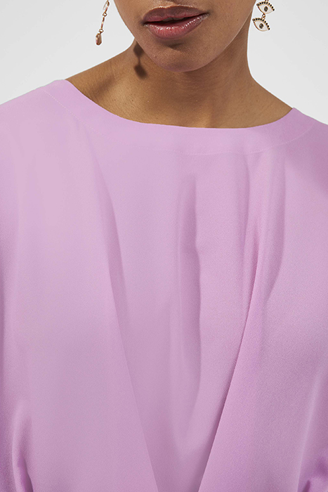 AUGUSTA PLEAT PEPLUM HEM TOP PINK VIOLET 4