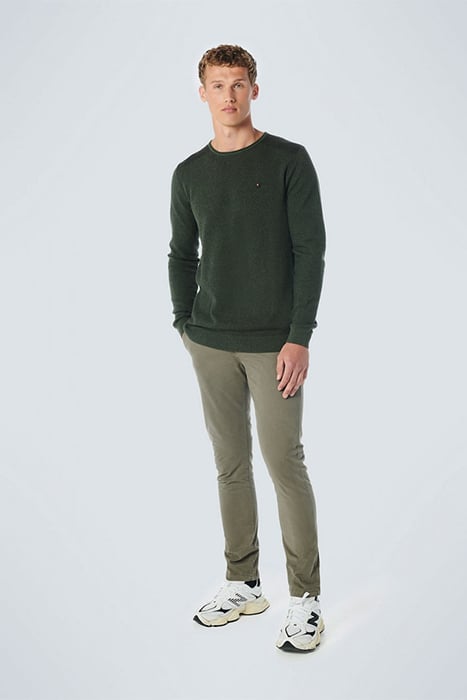 PULLOVER CREWNECK 2 COLOURED JACQUARD DARK GREEN 3