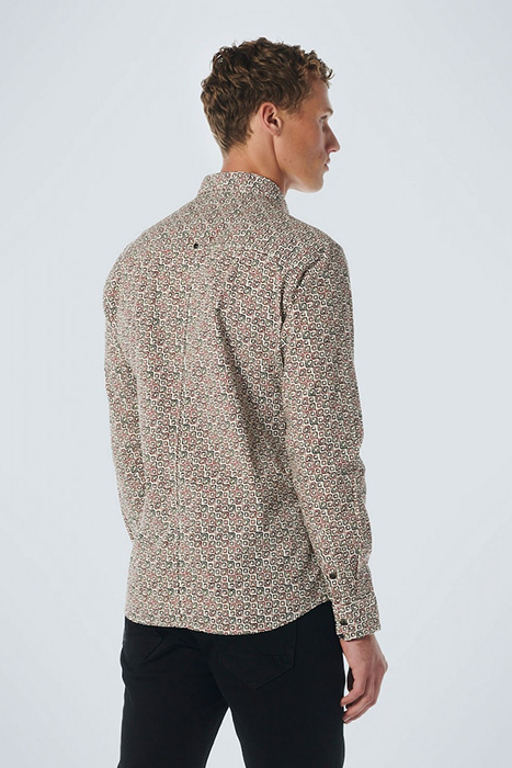 SHIRT STRETCH ALLOVER PRINTED DARK GREEN 2