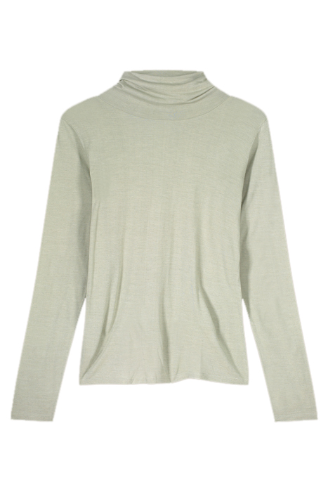 TURTLE NECK TOP VISCOSE WOOL JERSEY GREENS 3