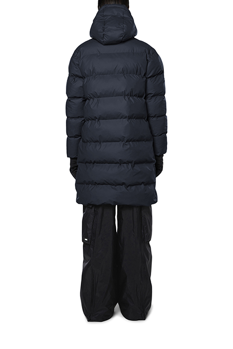 UNISEX LONG PUFFER JACKET NAVY 2