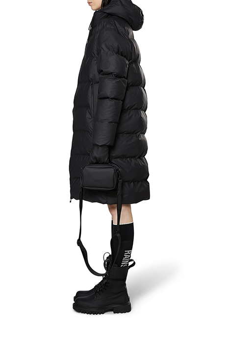 UNISEX LONG PUFFER JACKET BLACK 7