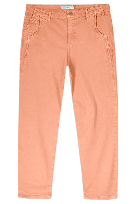 BARREL FIT PANTS LUX COTTON STRETCH TWILL BROWN 2