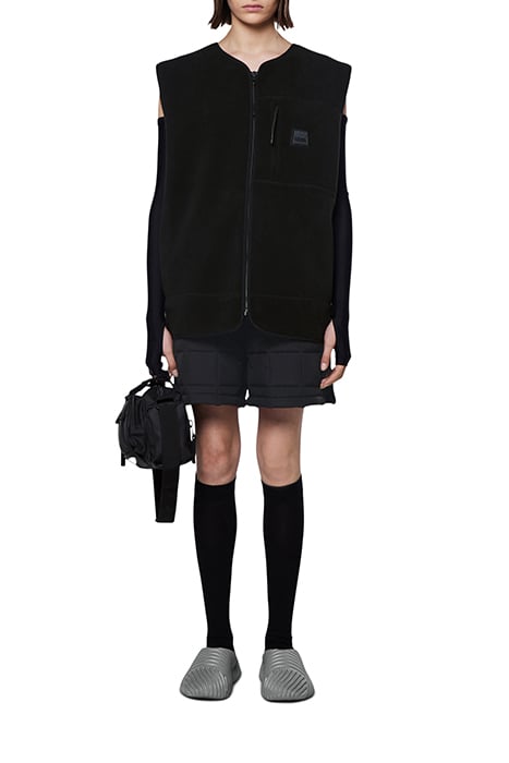 UNISEX FLEECE VEST BLACK 3