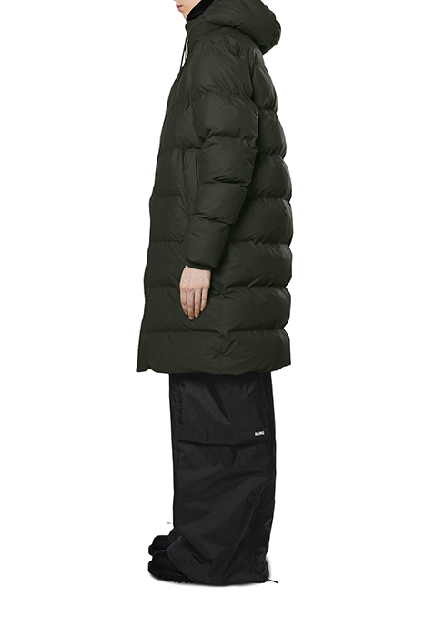 UNISEX LONG PUFFER JACKET GREEN 5
