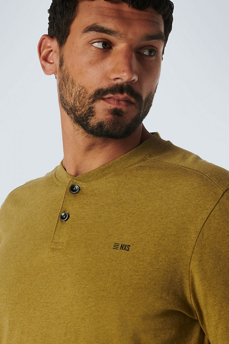 T-SHIRT LONG SLEEVE GRANDDAD MELANGE OLIVE 6