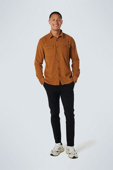 SHIRT CORDUROY SOLID CARAMEL 3