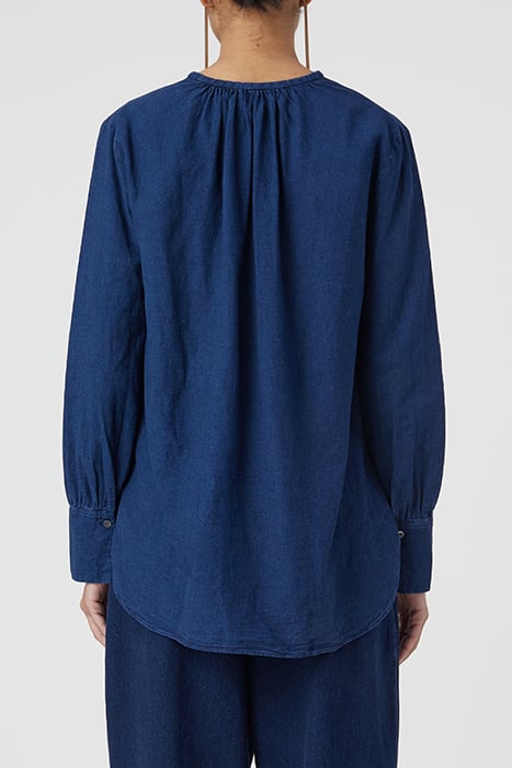 GATHERED TOP SHIRTS & BLOUSES DARK BLUE 2