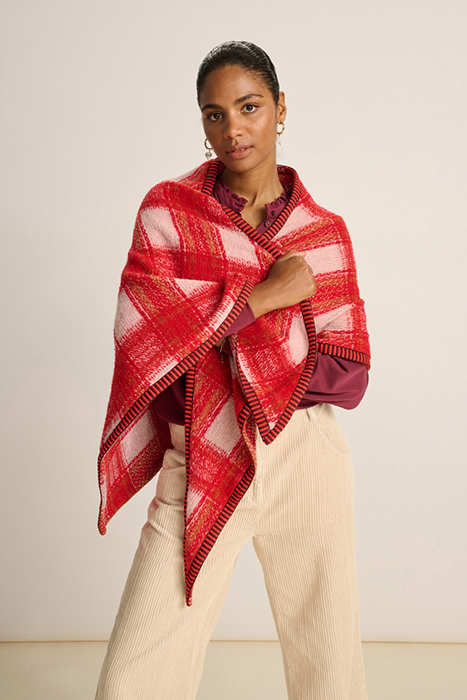 SHAWL - CHECKS SCARLET RED 3