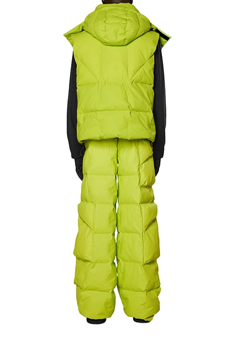 UNISEX SHOW BLOCK PUFFER VEST DIGITAL LIME 2