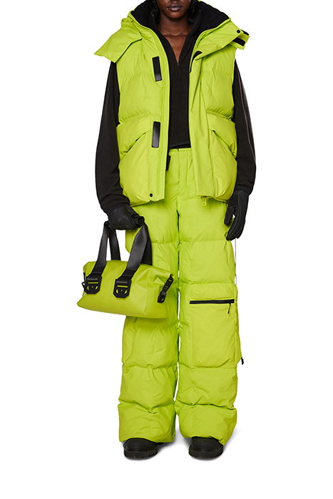 UNISEX SHOW BLOCK PUFFER VEST DIGITAL LIME 3