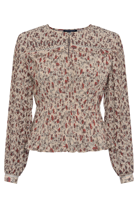 ALISON RECYCLD GGT PLEATD TOP CLASSIC CREAM MULTI 4