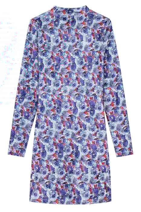 VELVET FLOWER DRESS VIOLET 3