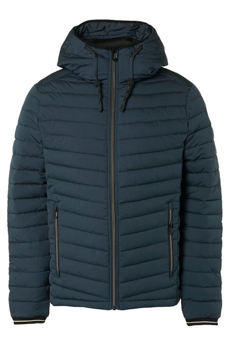 JACKET HOODED SHORT FIT PADDED SHADOW BLUE 4