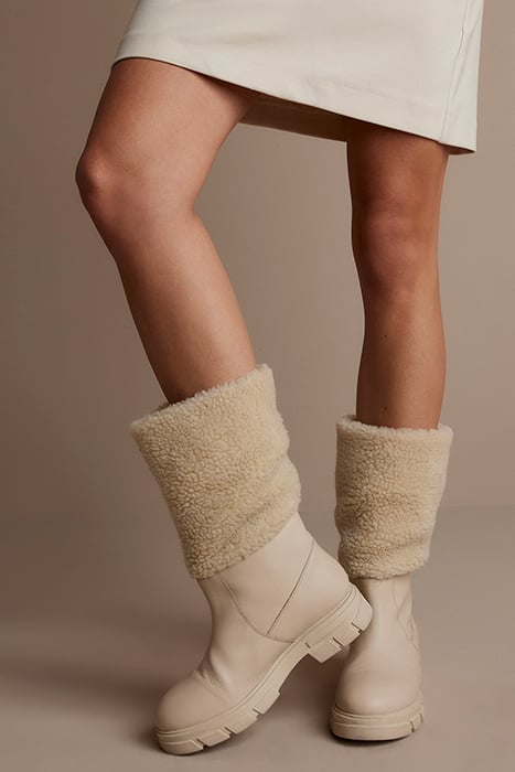 LEATHER BOOTS TEDDY WHITE 4