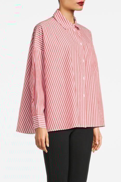 OVERSIZED STRIPED BLOUSE ORGANIC CHERRY TOMATO 3
