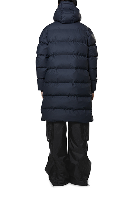 UNISEX LONG PUFFER JACKET NAVY 4