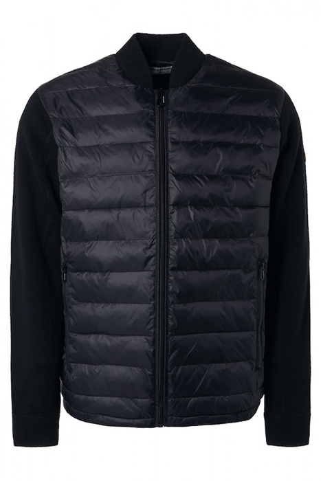 CARDIGAN KNITTED BODY WOVEN PADDED BLACK 4