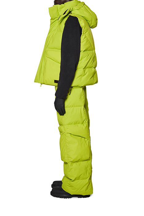 UNISEX SHOW BLOCK PUFFER VEST DIGITAL LIME 7