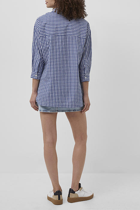 RETA CHECK POP OVER SHIRT CERAMIC BL/SUM WHITE 3