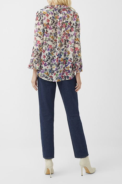 ALIANAU MIX BUTTON DOWN TOP CLASSIC CREAM MULTI 3