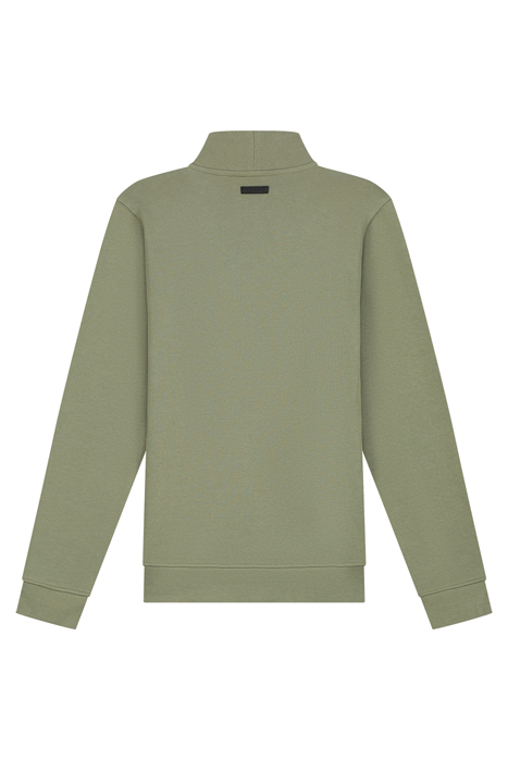 MOCK NECK SWEATSHIRT MUD GREEN 2
