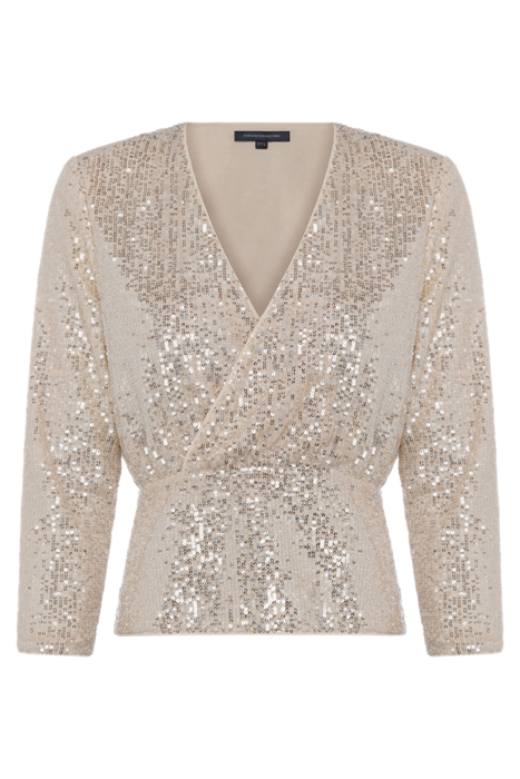 PF ESHKA SEQUIN WRAP TOP SILVER/CEMENT 3