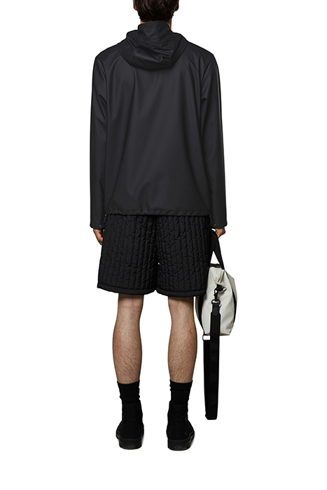 UNISEX SHORT HOODED COAT BLACK 2