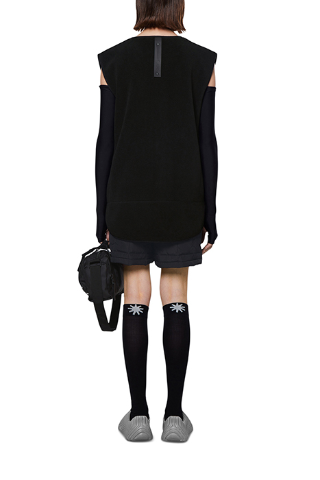 UNISEX FLEECE VEST BLACK 4