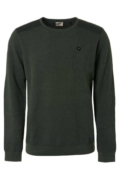 PULLOVER CREWNECK 2 COLOURED JACQUARD DARK GREEN 4
