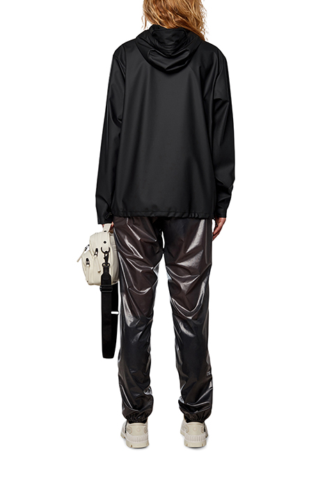 UNISEX SHORT HOODED COAT BLACK 4