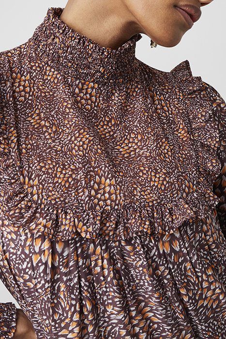 PF FAITH FIL COUPE DRESS BITTER CHOC/SATSUMA 4