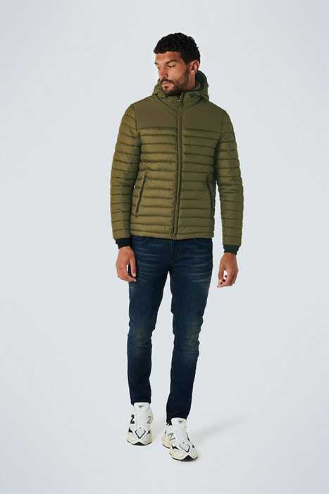 JACKET HOODED SHORT FIT PADDED MIX ARMY 3