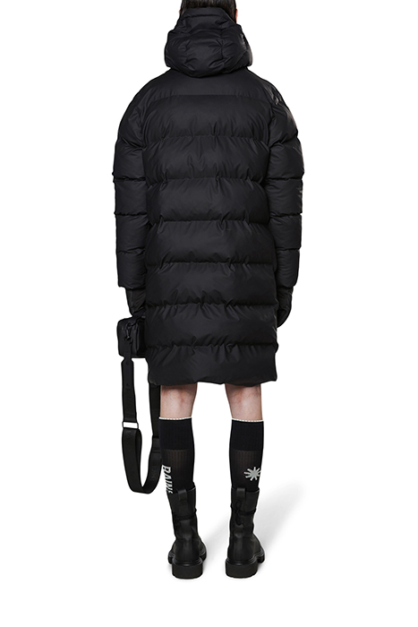 UNISEX LONG PUFFER JACKET BLACK 2