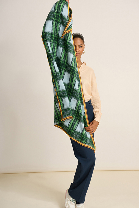 SHAWL - CHECKS ICE BLUE 3