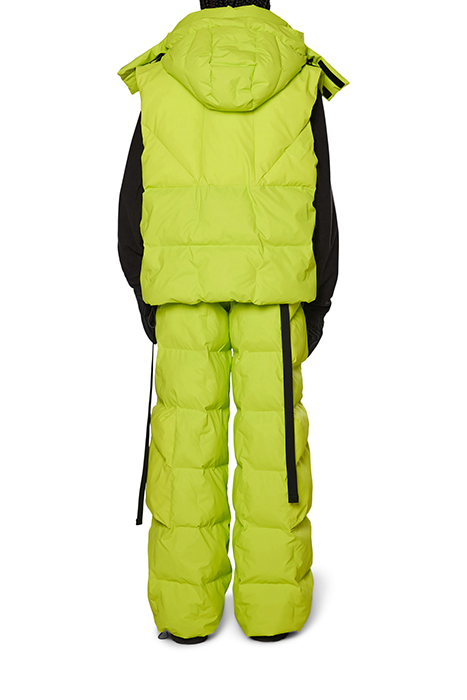 UNISEX SHOW BLOCK PUFFER VEST DIGITAL LIME 4