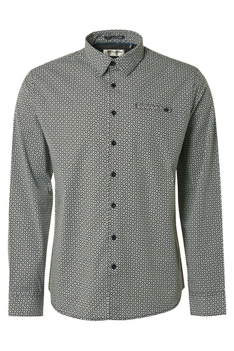 SHIRT STRETCH ALLOVER PRINTED DARK GREEN 4