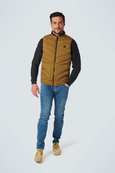 BODYWARMER PADDED LIGHT MOSS 3