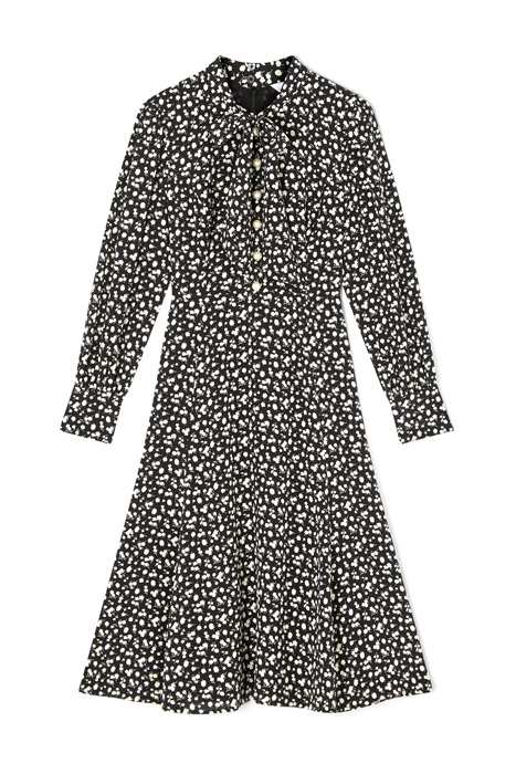 DR MORTIMER TIE NECK BLACK/WHITE 3