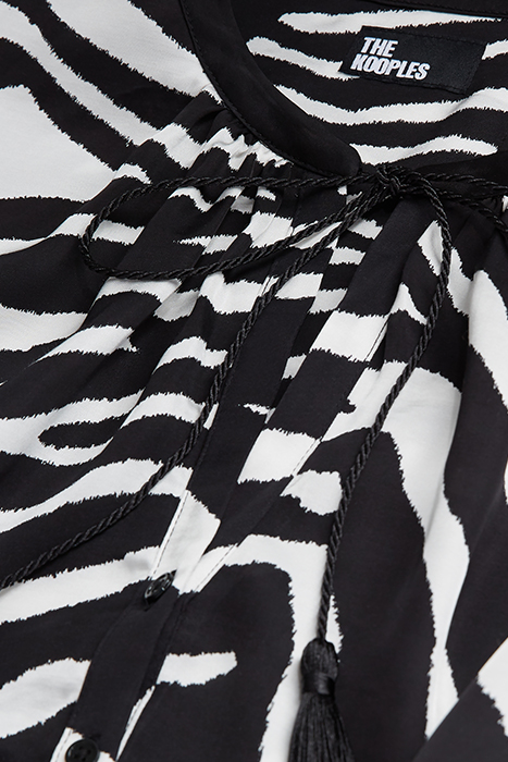 ZEBRA PRINT DRESS BLACK WHITE 2