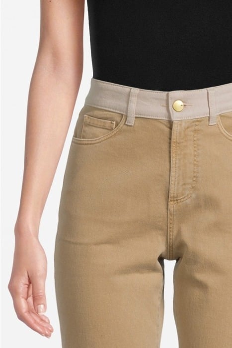 ECRU BOYFIT JEANS WITH TWO-TONE DETAILS 4