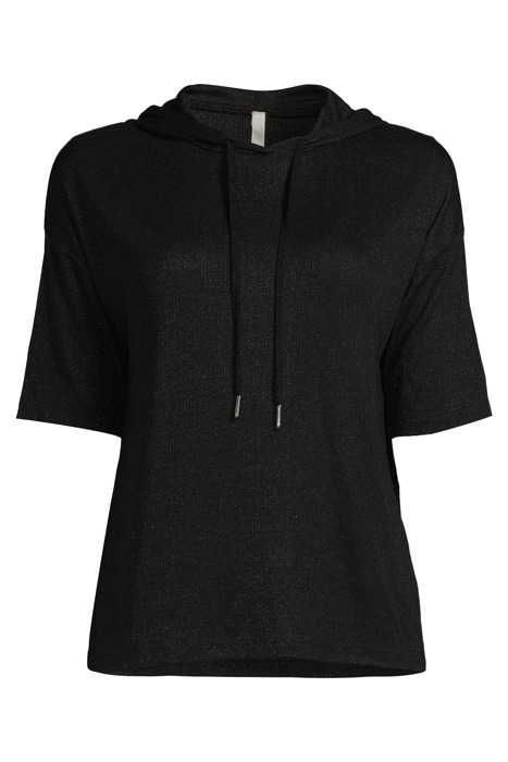 BLACK HOODED KNIT TOP 3